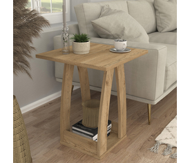 Τραπεζάκι βοηθητικό - Κομοδίνο Deros χρώμα sepet oak 45x45x56εκ.