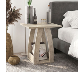 Βοηθητικό Τραπεζάκι Deros Travertine 45x45x56 εκ.