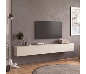 Wall-mounted TV unit Espanse sandstone 241.8x31.7x30 cm