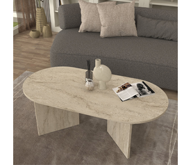 Τραπεζάκι σαλονιού Cortado χρώμα travertine 120x60x39,6εκ.