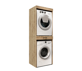 Έπιπλο πλυντηρίου - στεγνωτηρίου Fika χρώμα sapphire oak 67x61,8x198,5εκ.