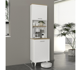 Έπιπλο κουζίνας Potter 1 χρώμα λευκό - rota oak 53,4x39,6x196,1εκ.