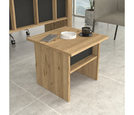 Τραπεζάκι σαλονιού - γραφείου Nika χρώμα sepet oak - ανθρακί 45x45x40εκ.