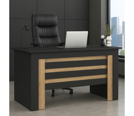 Γραφείο εργασίας Epito χρώμα ανθρακί - sepet oak 140x59,6x76,8εκ.