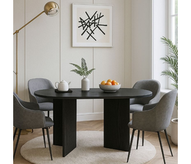 Τραπέζι Cortado χρώμα sencron black 138x80x75εκ.