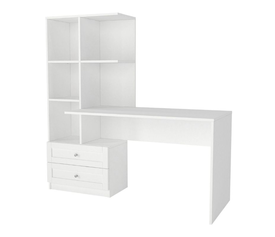 Γραφείο εργασίας Mantra χρώμα λευκό 150x60x152εκ.