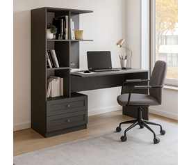 Γραφείο εργασίας Mantra χρώμα ανθρακί 150x60x152εκ.