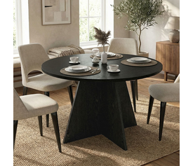 Τραπέζι Tailor χρώμα sencron black Ø120x75,7εκ.