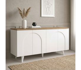 Μπουφές Bono χρώμα λευκό - sepet oak 150x45x74,6εκ.