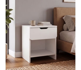 Mida bedside cabinet white 45x40x52 cm