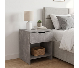Mida bedside cabinet, concrete grey, 45x40x52 cm