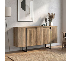 Μπουφές Orontes χρώμα καρυδί 160x35,2x80εκ.