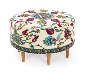 Σκαμπώ Rimini υφασμάτινο πολύχρωμο 65x65x40εκ.