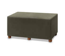 Σκαμπώ Genma υφασμάτινο χρώμα πράσινο 80x40x40εκ.