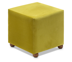 Σκαμπώ Ranma υφασμάτινο χρώμα λαδί 40x40x40εκ.