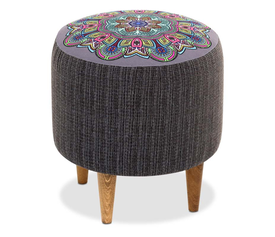 Σκαμπώ Enna υφασμάτινο χρώμα γκρι 40x40x42εκ.