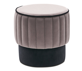 Σκαμπώ Rose βελούδινο χρώμα γκρι 40x40x40εκ.