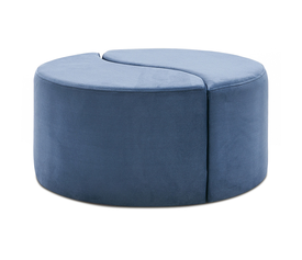 Σκαμπώ Alis βελούδινο χρώμα μπλε 80x80x40εκ.