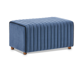 Σκαμπώ Mabel βελούδινο χρώμα μπλε 80x40x40εκ.