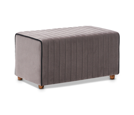 Σκαμπώ Mabel βελούδινο χρώμα γκρι 80x40x40εκ.