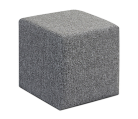 Σκαμπώ Kare υφασμάτινο χρώμα γκρι 40x40x40εκ.
