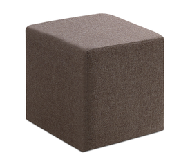 Σκαμπώ Kare υφασμάτινο χρώμα καφέ 40x40x40εκ.