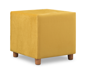 Σκαμπώ Daisy υφασμάτινο χρώμα κίτρινο 40x40x40εκ.