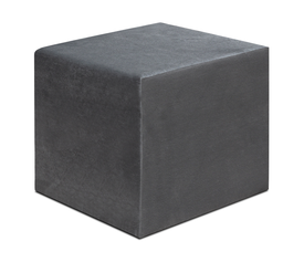 Σκαμπώ April βελούδινο χρώμα γκρι 40x40x40εκ.