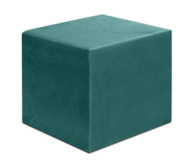 Σκαμπώ April βελούδινο χρώμα κυπαρισσί 40x40x40εκ.