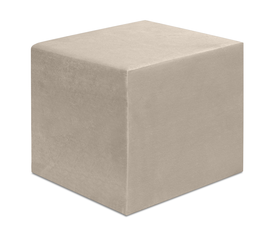 Σκαμπώ April βελούδινο χρώμα μπεζ 40x40x40εκ.
