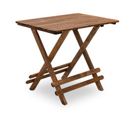 Τραπέζι πτυσσόμενο Queen από ξύλο οξιάς σε χρώμα καρυδί εμποτισμού 80x60x75εκ.
