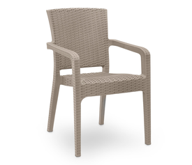 Πολυθρόνα πολυπροπυλενίου Clio recycled χρώμα cappuccino 57x55x86εκ.