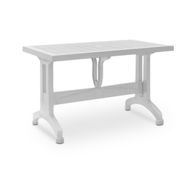 Τραπέζι πολυπροπυλενίου Callan χρώμα λευκό 140x80x73εκ.