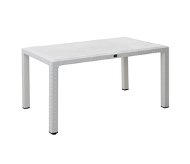 Τραπέζι πολυπροπυλενίου Kalan χρώμα λευκό 150x90x75εκ.