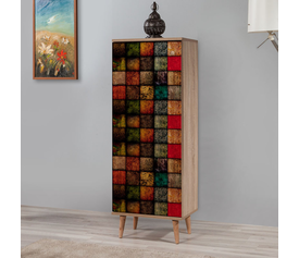 Παπουτσοθήκη - ντουλάπι Soho χρώμα sonoma 50x38x135εκ.