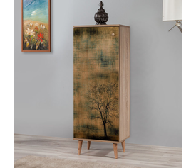 Παπουτσοθήκη - ντουλάπι Soho χρώμα sonoma 50x38x135εκ.