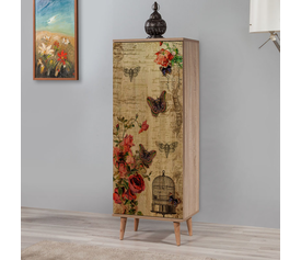 Παπουτσοθήκη - ντουλάπι Soho χρώμα sonoma 50x38x135εκ.