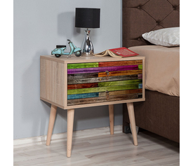 Κομοδίνο Soho χρώμα sonoma 60x40x61εκ.