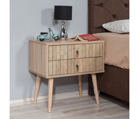 Κομοδίνο Soho χρώμα sonoma 60x40x61εκ.