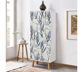 Παπουτσοθήκη Assiri χρώμα λευκό 50x38x135εκ.