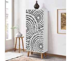 Ντουλάπι - Παπουτσοθήκη Assiri χρώμα λευκό 50x38x135εκ.