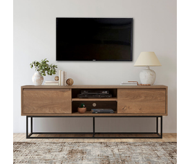 Έπιπλο τηλεόρασης Amedeo χρώμα καρυδί 140x40x50εκ.