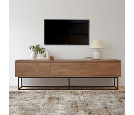 Έπιπλο τηλεόρασης Amedeo χρώμα καρυδί 180x40x50εκ.