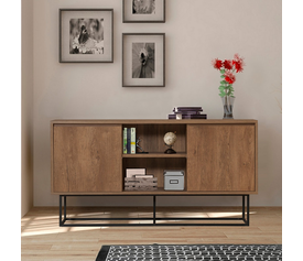 Μπουφές Amedeo χρώμα καρυδί 140x36x72εκ.