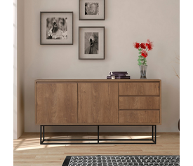 Μπουφές Amedeo χρώμα καρυδί 140x36x72εκ.