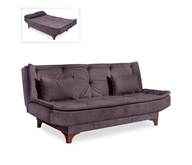 Καναπές - κρεβάτι Lucas τριθέσιος υφασμάτινος χρώμα ανθρακί 190x85x85εκ.