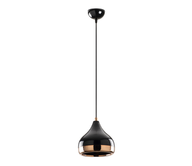 Φωτιστικό οροφής Precious E27 μεταλλικό μονόφωτο χρώμα μαύρο - bronze Φ17x112εκ.
