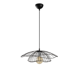 Φωτιστικό οροφής Yildo E27 μεταλλικό μονόφωτο χρώμα μαύρο Φ50x111εκ.