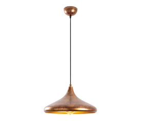 Φωτιστικό οροφής Barek E27 μεταλλικό μονόφωτο χρώμα bronze Φ34x119εκ.