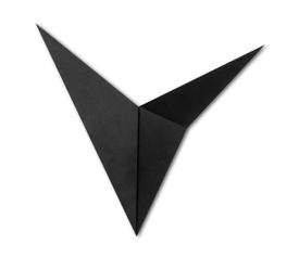 Απλίκα τοίχου Bird μεταλλική χρώμα μαύρο 34x5x34εκ.